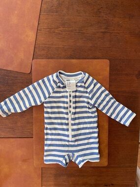 H&M Blue & White Striped Baby swimsuit